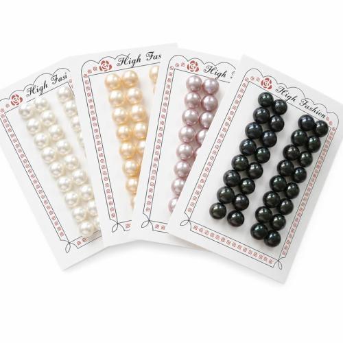 Perles nacres de culture d'eau douce demi percées , perle d'eau douce cultivée, bouton, naturel, semi-foré, plus de couleurs à choisir, grade B, 11-12mm Environ 0.8mm é, Vendu par fixé