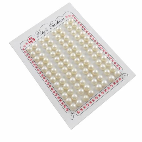 Perles nacres de culture d'eau douce demi percées , perle d'eau douce cultivée, bouton, naturel, semi-foré, plus de couleurs à choisir, grade A, 7-7.5mm Environ 0.8mm é, Vendu par fixé