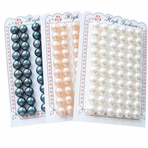 Perles nacres de culture d'eau douce demi percées , perle d'eau douce cultivée, bouton, naturel, semi-foré, plus de couleurs à choisir, grade A, 9-9.5mm Environ 0.8mm é, Vendu par fixé
