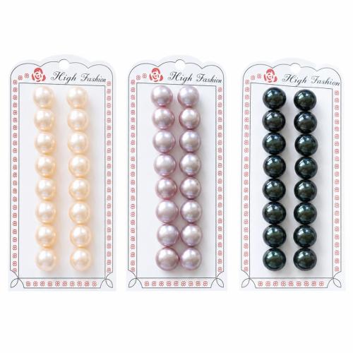 Perles nacres de culture d'eau douce demi percées , perle d'eau douce cultivée, bouton, naturel, semi-foré, plus de couleurs à choisir, grade B, 10-11mm Environ 0.8mm é, Vendu par fixé