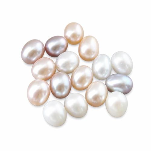 Halbgebohrte Süßwasser Zuchtperlen, Natürliche kultivierte Süßwasserperlen, Tropfen, natürlich, gemischte Farben, 6.5-7mm, Bohrung:ca. 2mm, 1800PCs/kg, verkauft von kg