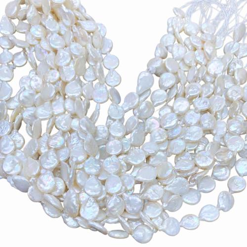 Keishi 培養した淡水の真珠, 天然有核フレッシュウォーターパール, 不規則, ホワイト, 12-13mm, 売り手 ストランド