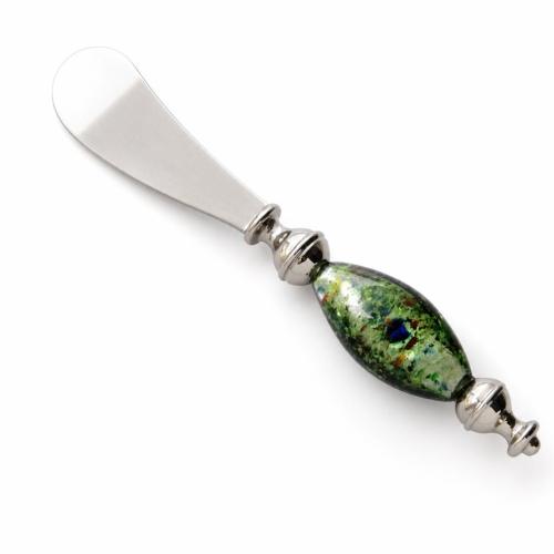 Muranoglas Geschirr, Lampwork, mit Edelstahl, 160x25x45mm, verkauft von Box