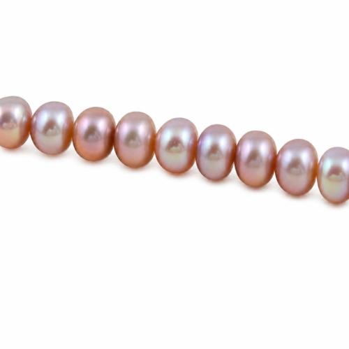 Bouton de culture des perles d'eau douce, perle d'eau douce cultivée, naturel, violet, grade AAA, 7-8mm Environ 0.8mm pouce, Vendu par brin