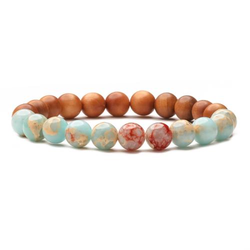 Shoushan Stone Pulsera, con Bodhi & Nácar & madera, hecho a mano, diferentes estilos para la opción & para mujer & con diamantes de imitación, longitud:aproximado 18.5 cm, Vendido por UD