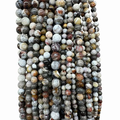 Perlas naturales ágata loca, Ágata loca, Esférico, Bricolaje & diverso tamaño para la opción, longitud:aproximado 38 cm, Vendido por Sarta