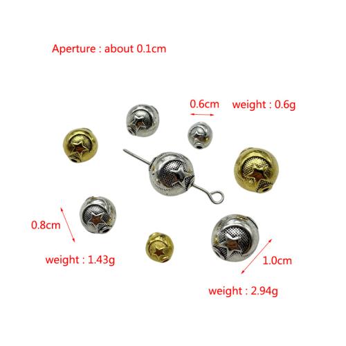 Zinc Alloy Spacer Beads, Round, plated, DIY 