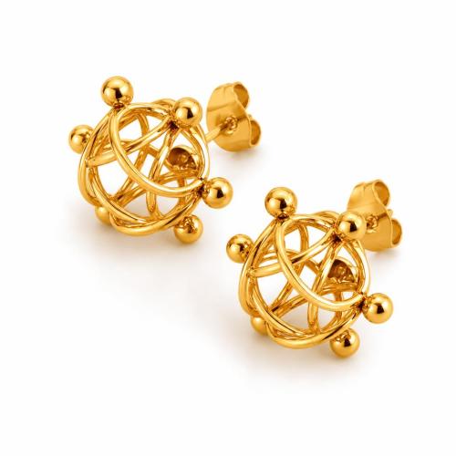 acero inoxidable 304 Arito, chapado en color dorado, Joyería & para mujer & hueco, 15.8x17.8mm, Vendido por Par[