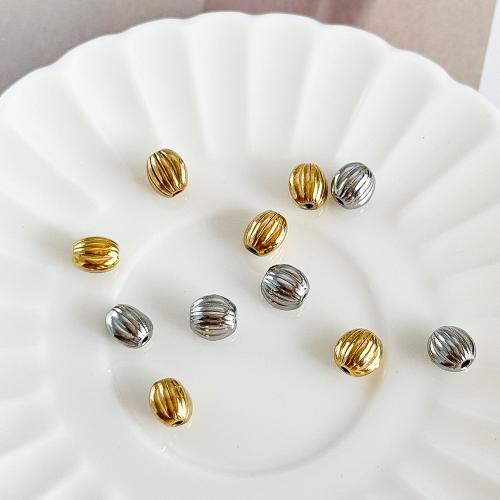 304 Stainless Steel Spacer Bead, Watermelon, plated, DIY [