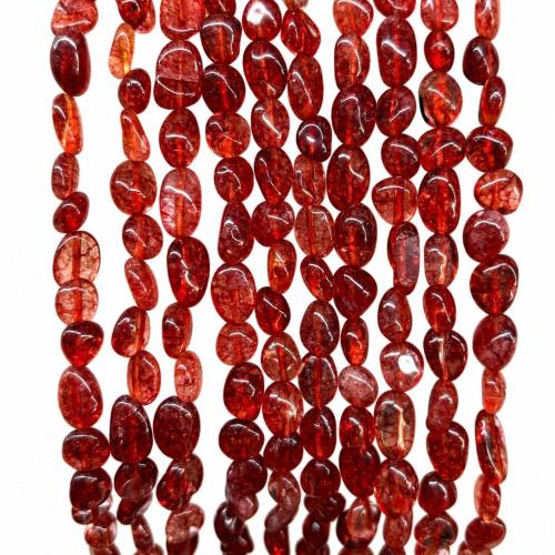 Natürlicher Quarz Perle, Klumpen, poliert, DIY, keine, 6x8mm, Länge:ca. 37 cm, verkauft von Strang