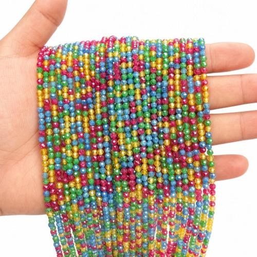 Kubischer Zirkonia Perlen Schmuck, rund, poliert, DIY & verschiedene Größen vorhanden & facettierte, keine, verkauft von Strang
