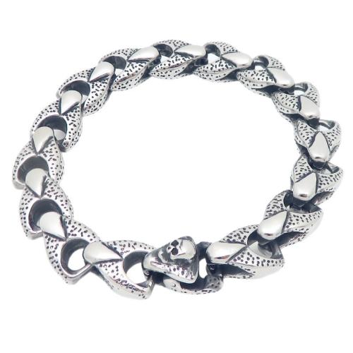 Titanstahl Armband, Vakuum-Ionen-Beschichtung, Punk-Stil & für den Menschen, keine, 220x12mm, verkauft von PC