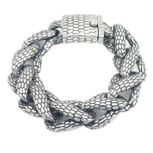 Titanstahl Armband, Vakuum-Ionen-Beschichtung, Punk-Stil & für den Menschen, keine, 210x18mm, verkauft von PC
