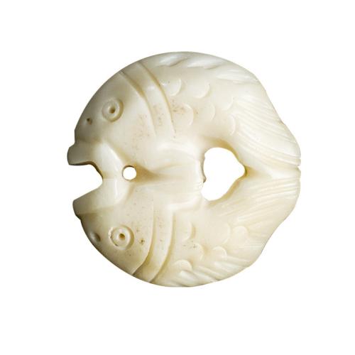 Natural Bone Pendant, Camel Bone, Carved, DIY 