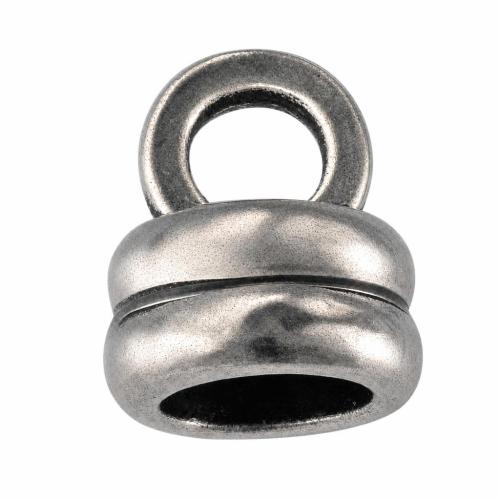 Zinc Alloy End Cap, Rondelle, plated Approx 4mm 