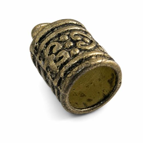 Zinc Alloy End Cap, Tube, plated Approx 3.5mm, Approx 