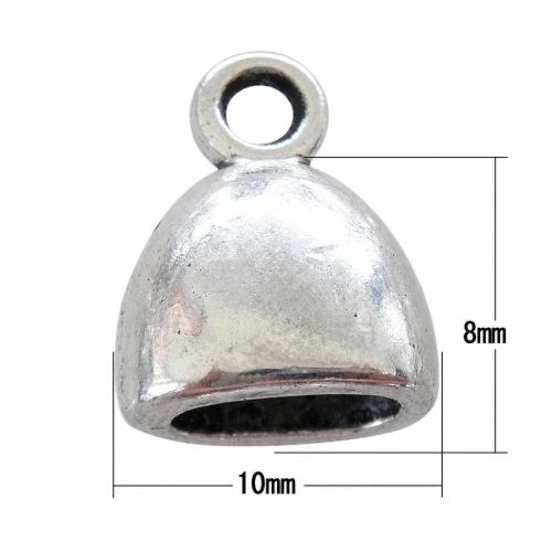 Zinc Alloy End Cap, plated nickel, lead & cadmium free Approx 2mm 