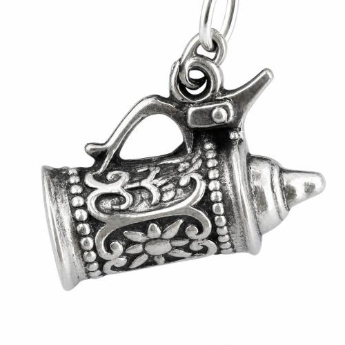 Zinc Alloy Tool Pendants, Teapot, plated nickel, lead & cadmium free, Grade A 