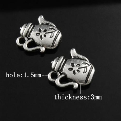 Zinc Alloy Tool Pendants, Teapot, plated nickel, lead & cadmium free Approx 1.5mm 