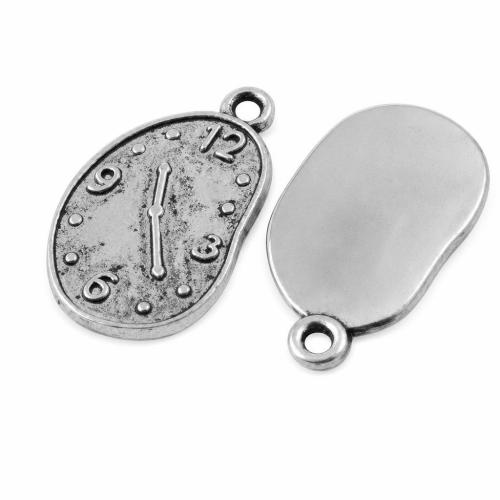 Zinc Alloy Tool Pendants, Clock, plated Approx 2mm 