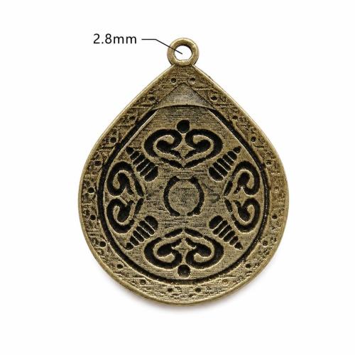 Zinc Alloy Teardrop Pendants, plated cadmium free Approx 2.8mm 