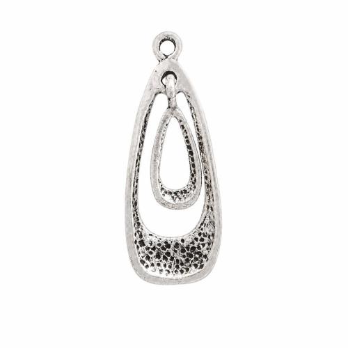 Zinc Alloy Teardrop Pendants, plated nickel, lead & cadmium free Approx 2mm 