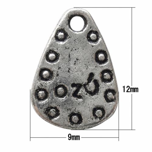 Zinc Alloy Teardrop Pendants, plated nickel, lead & cadmium free Approx 1mm 