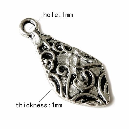 Zinc Alloy Teardrop Pendants, plated Approx 1mm, Approx 