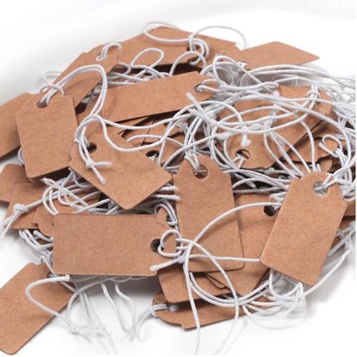 Label Tag, Kraft, with Nylon Cord 