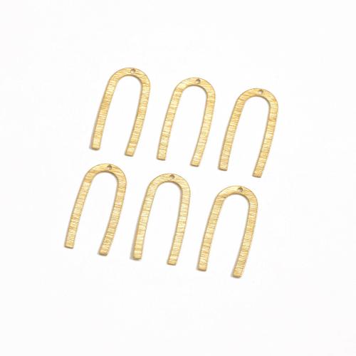 Brass Jewelry Pendants, Letter U, DIY & brushed [