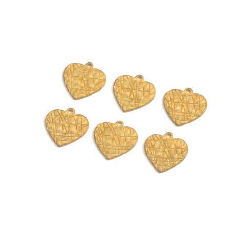 Brass Heart Pendants, DIY, original color 