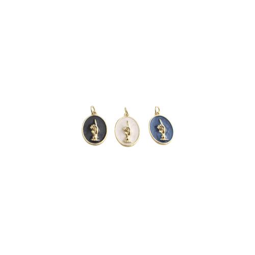 Pendentifs de Émail laiton , ovale plat, Placage de couleur d'or, DIY & émail, plus de couleurs à choisir Vendu par PC