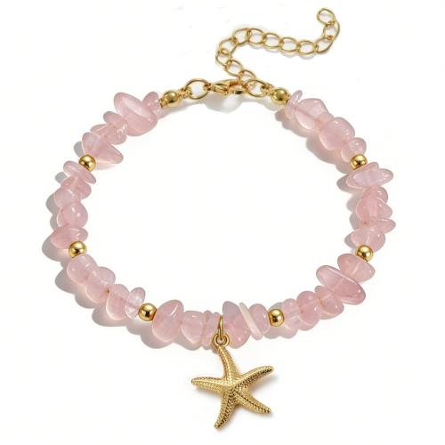 Mode Schmuck Fußkettchen, Edelstein, mit Edelstahl, mit Verlängerungskettchen von 5cm, plattiert, Modeschmuck & einstellbar & verschiedene Stile für Wahl & für Frau, keine, Länge:ca. 20 cm, verkauft von Strang[