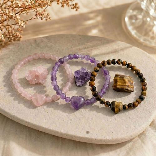 Pulsera de Piedras Preciosas, chapado, Joyería & diferentes materiales para la opción & unisexo & diferentes estilos para la opción, más colores para la opción, longitud:aproximado 19 cm, Vendido por Sarta[