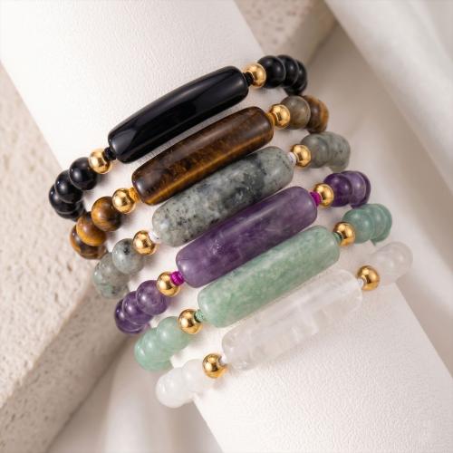 Pulsera de Piedras Preciosas, con Polipropileno Nylon, chapado, Joyería & diferentes materiales para la opción & unisexo & ajustable, más colores para la opción, longitud:aproximado 14-26 cm, Vendido por Sarta[