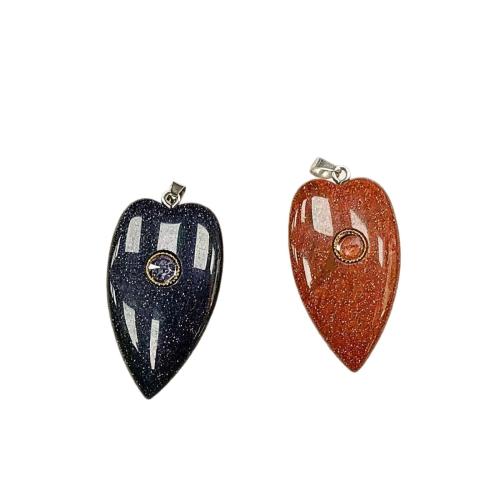 Gemstone Jewelry Pendants, Heart, DIY & micro pave cubic zirconia 