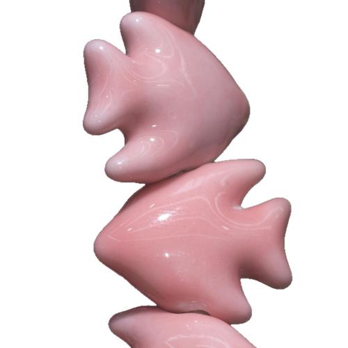 動物磁器のビーズ, 磁器, 魚, DIY, 無色 売り手 パソコン[
