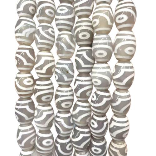 Abalorios Tibetanos Dzi de Ágata, Ágata Tibetana, pulido, Bricolaje, más colores para la opción, 10x14mm, aproximado 25PCs/[