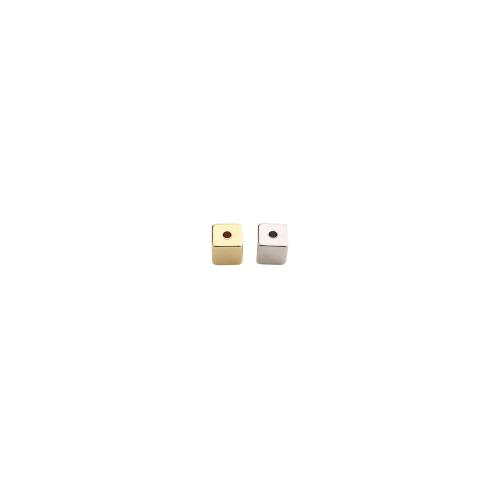Brass Spacer Beads, Square, plated, DIY 