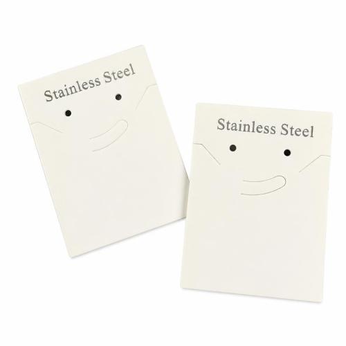 Fashion Jewelry Display Card, Cardboard, Rectangle white 