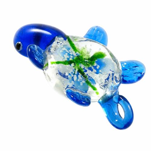Colgantes de cristal de flor interior, Cristal de murano, Tortuga, más colores para la opción, 34x50x13mm, agujero:aproximado 6mm, Vendido por UD
