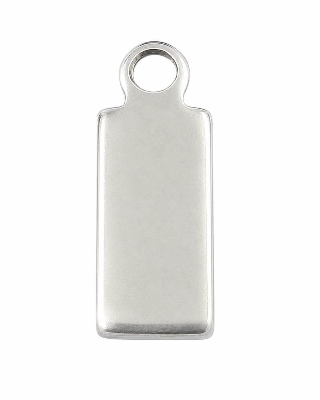 Zinc Alloy Tag Charm, plated, more colors for choice, 11x4x1mm, Hole:Approx 1.5mm, Sold By PC