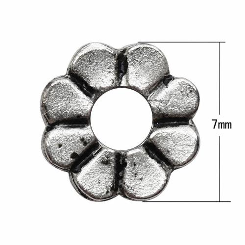 亜鉛合金スぺーサービーズ, 亜鉛合金, 花形, メッキ, 無色 穴:約 2mm, 約 3000パソコン/バッグ, 売り手 バッグ
