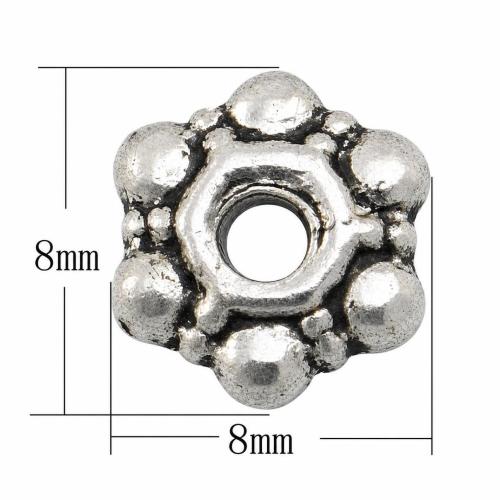 Zinc Alloy Spacer Beads, Flower, plated Approx 2mm, Approx 