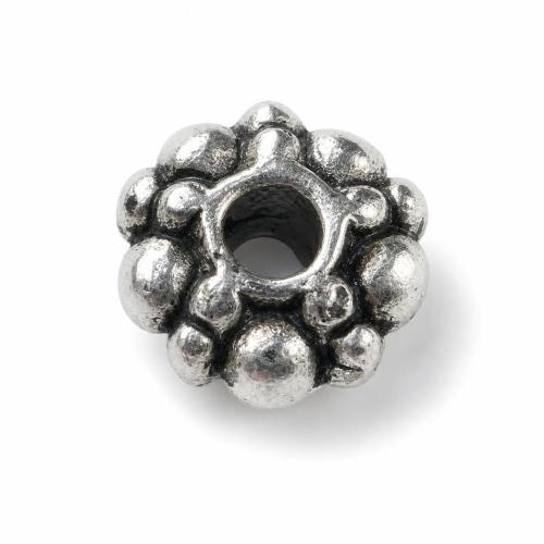 亜鉛合金スぺーサービーズ, 亜鉛合金, 花形, メッキ, 無色, 鉛、ニッケルフリー, 6mm, 3000パソコン/バッグ, 売り手 バッグ