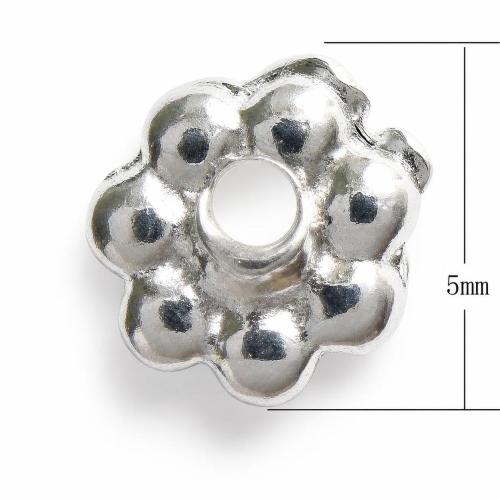 亜鉛合金スぺーサービーズ, 亜鉛合金, 花形, メッキ, 無色, 鉛、ニッケルフリー 穴:約 1mm, 約 10000パソコン/バッグ, 売り手 バッグ