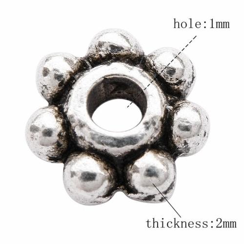 Zinc Alloy Spacer Beads, Flower, plated lead & nickel free Approx 1mm 