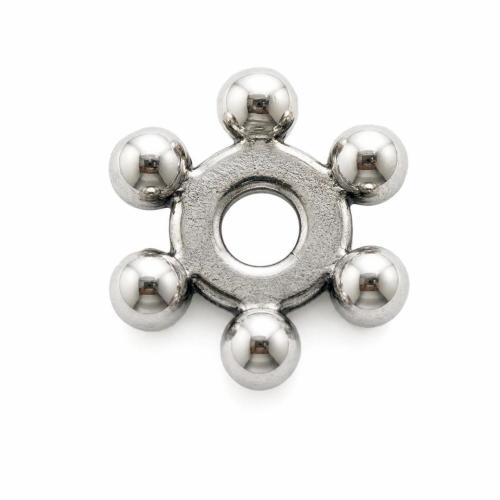 Zinc Alloy Spacer Beads, Flower, plated nickel, lead & cadmium free, 7mm, Approx 