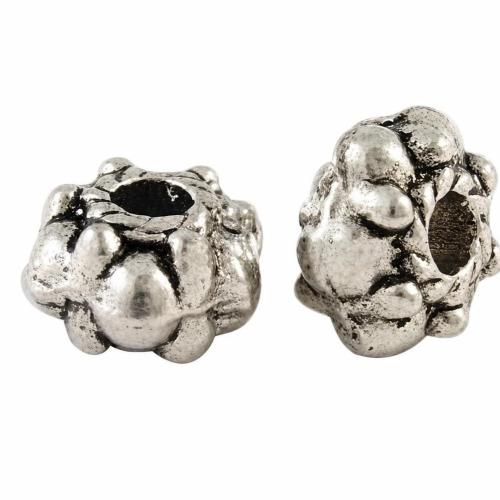 亜鉛合金スぺーサービーズ, 亜鉛合金, 花形, メッキ, 無色 穴:約 2.5mm, 1000パソコン/バッグ, 売り手 バッグ
