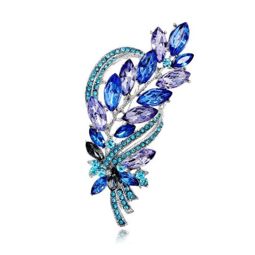alliage de zinc broche, avec cristal, Placage, unisexe & avec strass, plus de couleurs à choisir Vendu par PC[